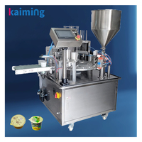 Machine de remplissage et de scellage rotative entièrement automatique pour gobelets en plastique avec yaourt, jus, chocolat, gelée
