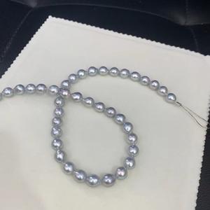 Collar de Perlas de Tres Capas Hecho a Medida de Alta Gama, 8-7 mm, Casi Perfectamente Impecable, Color Dorado Intenso, Joyería de Perlas Multicapa - Product Image 3