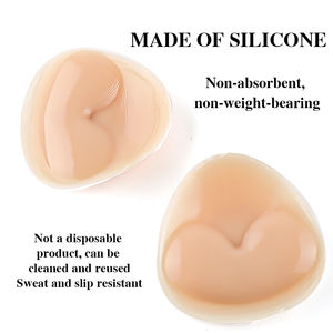 Çift boyutu kendinden yapışkanlı silikon meme yumuşak Push-Up geliştirme özelliği ile sutyen yastıkları görünmez Bikini ekler - Product Image 3