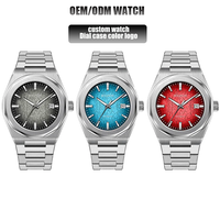 Montres pour hommes de luxe 2025, dernières tendances, charme, affaires, cristal saphir lumineux, acier inoxydable 316L, bracelet de 18 mm, résistant à l'eau 5 BAR