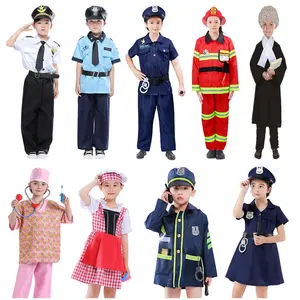 Fantasia de médico infantil para Halloween, cosplay infantil, astronauta, bombeiro, advogado, enfermeira, motorista de carro de corrida, cosplay infantil