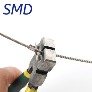 Smd Crimping <b>Pliers</b> 1/4 In Jaw Width Chrome Vanadium Steel Industrial Grade For Wire Rope And Aluminum Sleeve Connection - Product Image 2