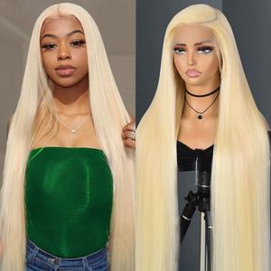 Wholesale Price Dropshipping Hot Sale Platinum Blonde <b>Long</b> Straight Human Hair Lace Front <b>Wig</b> Easy Wear Fashion Trendy <b>Wig</b> - Product Image 3