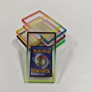 HUACENT Premium TPU Mixed Gradient Color Glitter Graded <strong>Card</strong> Slab Bumper Guard <strong>Card</strong> Slab <strong>Protector</strong> with Clear Back Panel Plate - Product Image 3