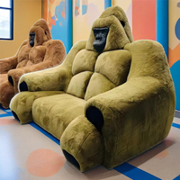 Canapé géant en forme de gorille, style King, pour salon, fauteuil inclinable, canapé sectionnel en peluche surdimensionné