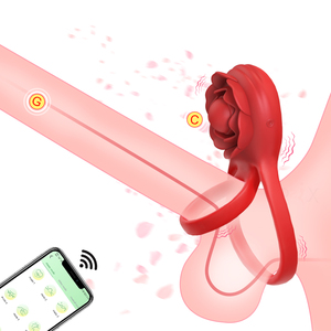 जोड़ों के लिए अलवुप ऑर्गेज्म क्लिटोरल स्टिमुलेशन एपीपी कंट्रोल वाइब्रेटर वॉटरप्रूफ सिलिकॉन चार्जेबल कम लॉकिंग हस्तमैथुन रिंग - Product Image 1