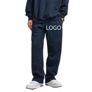 Pantalons de course et de <span class=keywords><strong>jogging</strong></span> pour hommes de haute qualité personnalisés, pantalons de sport confortables et unis avec poches, amples et décontractés - Product Image 1