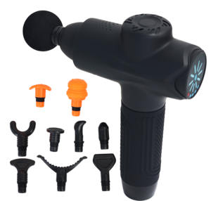 Choque do impulsionador toda a percussão elétrica handheld profundo do tecido vibração músculo mini arma completa da massagem do corpo com indicação digital - Product Image 5