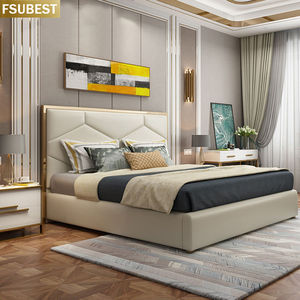 Cadre de lit de luxe en <span class=keywords><strong>tissu</strong></span> capitonné, taille double, Lit Cama Yatak Letto Letti Bedden, mobilier de chambre à coucher, Base De <span class=keywords><strong>Casal</strong></span> Matrimoniale King Madera - Product Image 2