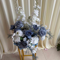 Fleurs artificielles en forme de boule ronde de 50 cm, hortensia bleu résistant à la décoloration, fournitures de décoration de mariage, pour jardin et fête