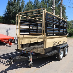 10 * 5ft bétail transport d'animaux semi-<span class=keywords><strong>remorque</strong></span> remorques de <span class=keywords><strong>voiture</strong></span> à essieu tandem - Product Image 2