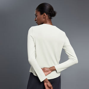 <span class=keywords><strong>IPRETTY</strong></span> Top holgado de manga larga con cuello vuelto para mujer Yoga en el gimnasio y Fitness Running Sportswear - Product Image 6