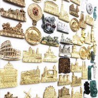 Magneti per Frigorifero di Monumenti Mondiali, Souvenir di Viaggio in Resina 3D, Magneti Decorativi di Edifici Nazionali, Regali