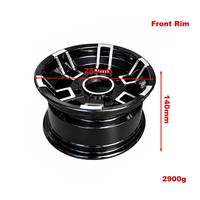 Jante en alliage d'aluminium noir argenté de 10 pouces pour ATV/UTV/moto tout-terrain, moyeu de roue tout-terrain pour quad/buggy, jante de remplacement