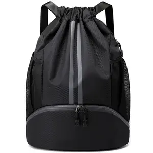 Logo personnalisé gros étanche bande réfléchissante sec humide séparation gym sport cordon sac à dos sacs portable