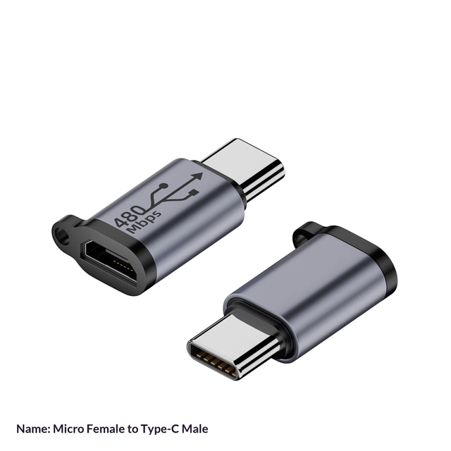 Type-C Female for Micro USB Fast Charging Data Transfer Phone Adapter for Mobile Phones Tablets Power