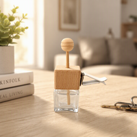 Diffuseur de parfum élégant et luxueux pour voiture, bouteilles en verre d'aromathérapie avec support de distributeur