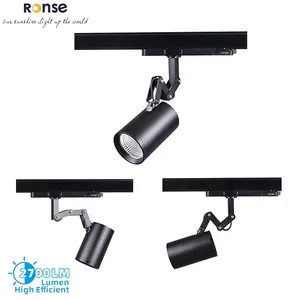 RONSE nordico guida magica installazione Led luci Spot binario IP20 30W 20W 40W Cob Led Tracking lampada retrattile nascosta Design