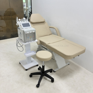 Conjunto Moderno y Duradero de Muebles de Cuero para Salón de Belleza con Camilla, Taburete, Carrito Facial, Camilla para Spa y Silla de Tatuajes - Product Image 4