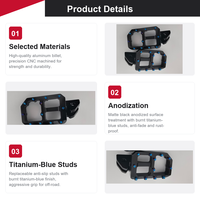 Repose-pieds de moto en aluminium anodisé CNC OEM personnalisés, avec clous antidérapants, compatibles avec les motos électriques Sur-Ron Light Bee Talaria MX