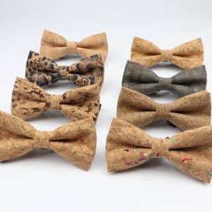 Corbatas de <span class=keywords><strong>corcho</strong></span> de madera para hombre, corbatas de cordoncillo hechas a mano, para boda, fiesta, regalo de madera, novedad - Product Image 2