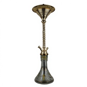 Auténtico Set de Hookah Khalil Mamoon Black Chrome Ice - Shisha de 92 cm con Núcleo y Cámara Interna de Latón Sólido - Product Image 2