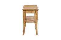 Tabouret multifonctionnel en bambou, style minimaliste moderne, pour salle de bain, dressing et changement de chaussures, antidérapant, pour l'entrée et comme ottoman de bain