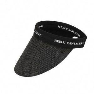 New Female Sunshade Vacation Foldable Wide Brim Wide Brim Sun Visor Caps <b>Straw</b> Visors <b>Hat</b> for Women - Product Image 6