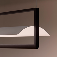 Lustre moderne minimaliste nordique en forme de bande longue, corps de lampe en métal avec peinture au four, idéal pour hall d'hôtel, chambre à coucher, salle à manger