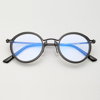 Lunettes de vue rondes vintage pour femmes en titane pur, ultra-légères, photochromiques, à monture intégrale avec cadre minimaliste en acétate