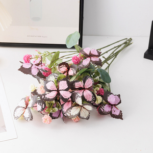 Fleur artificielle <span class=keywords><strong>iris</strong></span> à trois branches, décoration artisanale, fleur de simulation pour jardin intérieur et extérieur, vente en gros - Product Image 5