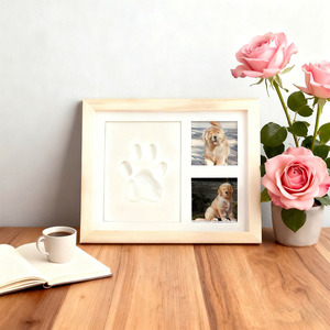 Dapat disesuaikan kucing atau anjing foto kenang-kenangan DIY <span class=keywords><strong>Pet</strong></span> Memorial bingkai dengan tanah liat jejak Kit - Product Image 1