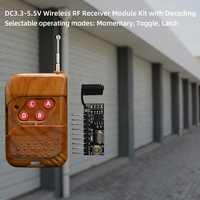 Module récepteur sans fil miniature avec décodage, alimentation DC3.3-5.5V et portée de 150m pour portes de garage et volets roulants électriques