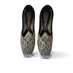 BS INTERNATIONAL Customizable Eco-Friendly Women's Stylish Embroidery Genuine Leather Hand Engraving Elastic Band <b>Shoes</b> Fashion - Product Image 1