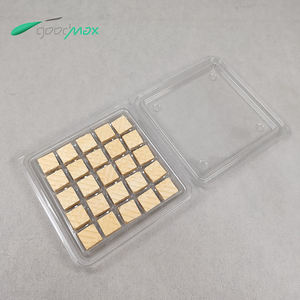 أواني بلاستيكية قابلة لإعادة التدوير PET 25 صناديق تعبئة الشوكولاتة صدف شفاف علبة بلاستيكية مربعة للكعك - Product Image 2