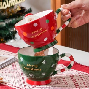Cute Christmas Gingerbread Coffee Mug Lovely Ceramic Breakfast Cereal Cup - Product Image 5