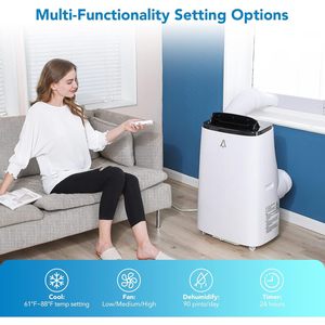 Climatiseur portable Hipicute 14000 Btu 90 pintes avec kit de fixation pour fenêtre pour usage domestique - Product Image 6