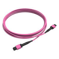 Kabel Serat Optik FTTH 12 Core OM4 MM Elite Tipe B MPO atau MTP MPO/MTP Trunk Cable Jumper Fiber Optic Patch Cord