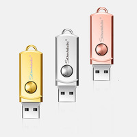 Stik Flash Drive Putar Mental Logo Kustom Penjualan Terlaris 1GB 2GB 4GB 8GB 16GB 32GB 64GB 128GB USB 2.0