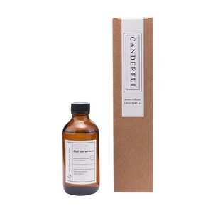 Diffuseur de parfum d'ambiance de luxe en gros, 120 ml, écologique, à bâtonnets, longue durée, sans flamme, en verre, fait main, cylindrique - Product Image 5
