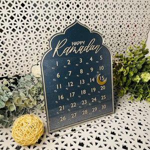 Calendrier magnétique <span class=keywords><strong>en</strong></span> acrylique pour le Ramadan <span class=keywords><strong>en</strong></span> gros, décoration festive pour les célébrations familiales/de bureau, fournitures de fête du Ramadan directement de l'usine - Product Image 2