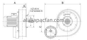 Ventiladores para Hornos SDLM/F, Ventiladores Centrífugos para Extraer Aire a hasta 300 Grados en Hornos de Panadería y Procesamiento. Salida de aire horizontal - Product Image 4
