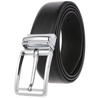 Ceinture en cuir véritable perforée réglable avec boucle à ardillon, style décontracté ou formel, personnalisable en usine pour hommes LY35-4079-4