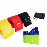 Bande de Résistance en Boucle pour Yoga et Fitness, Amincissante pour les Jambes, Façonnage des Fesses, Anneau de Levage des Fessiers, pour Squat, en Élastomère Thermoplastique, Lot de 5 Pièces