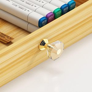 Porte-stylo en bois multifonctionnel pour bricolage Boîte <span class=keywords><strong>de</strong></span> rangement carrée pour l'art Organisateur <span class=keywords><strong>de</strong></span> <span class=keywords><strong>bureau</strong></span> avec techniques brillantes - Product Image 6