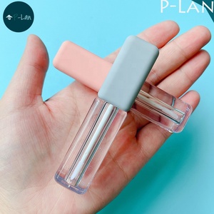 Tubos cuadrados de brillo de labios, tubos de brillo de labios pequeños, personalizados, con caja y logotipo, tacto suave, color gris y rosa, 100 ml, marca de P-LAN, disponible, 2,5 Uds. - Product Image 5