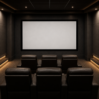 Écran de projection SHENGMU HK-01 acoustiquement transparent 16:9 en tissu tissé à cadre fixe pour cinéma maison
