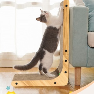 L-shaped <b>cat</b> <b>scratching</b> <b>post</b>, vertical <b>cat</b> <b>scratching</b> pillar, wear-resistant and non-shedding corrugated cardboard, - Product Image 2