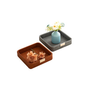 Boîte de rangement en cuir écologique haut de gamme, fabriquée à la main, pour clés, <span class=keywords><strong>bijoux</strong></span> et cosmétiques, boîte de rangement de bureau, boîte à mémos promotionnelle tendance - Product Image 6