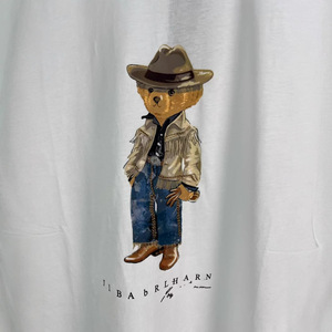R ~ L26 Nuova T-Shirt Casual in Cotone con Stampa Classica Ricamata a Forma di Orso, Collo Tondo, Manica Corta, Effetto 3D - Product Image 4